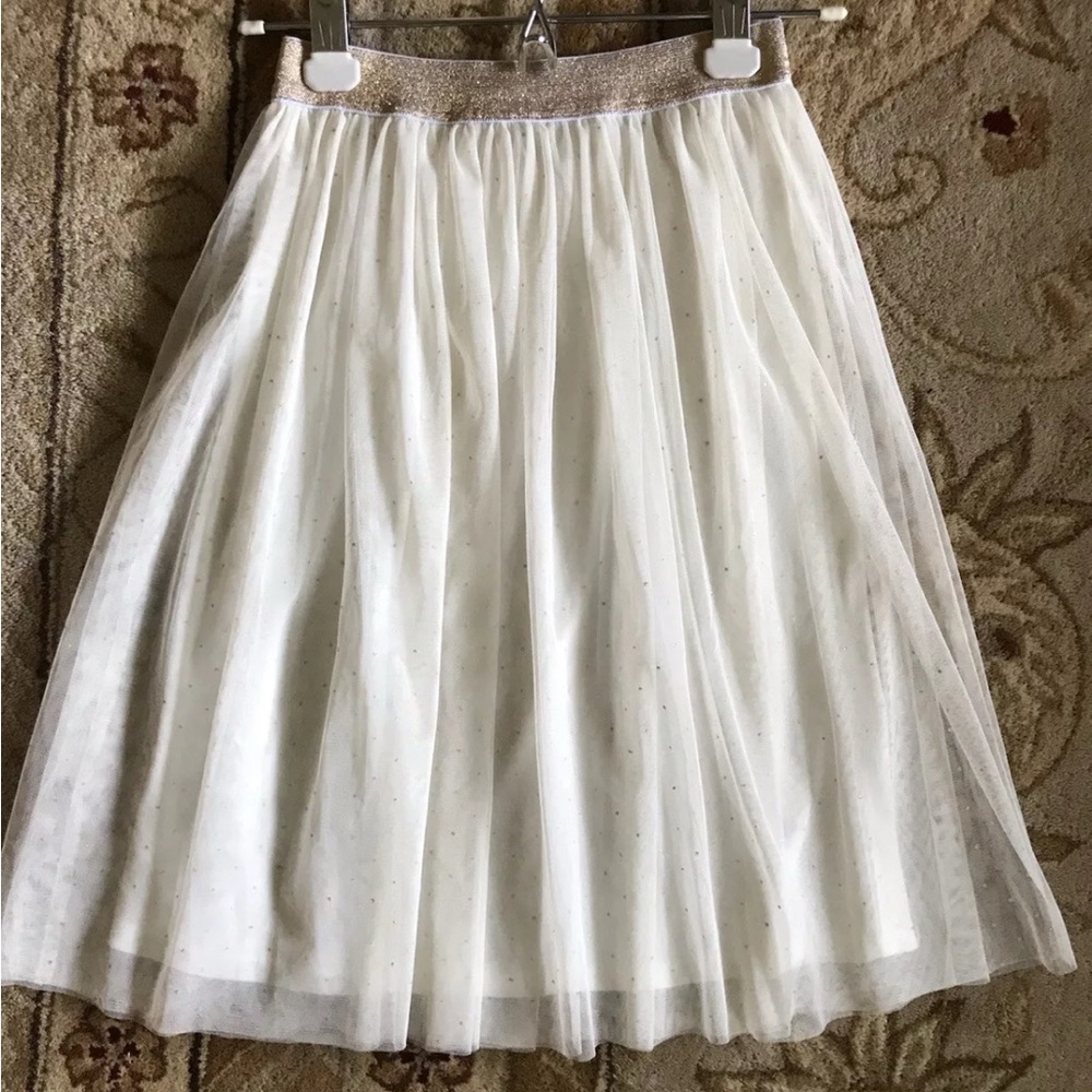 🩰✨ $60 Speechless Girls Cream Tulle Midi Skirt XL 13-14 Youth 25” Long EUC - Picture 4 of 13